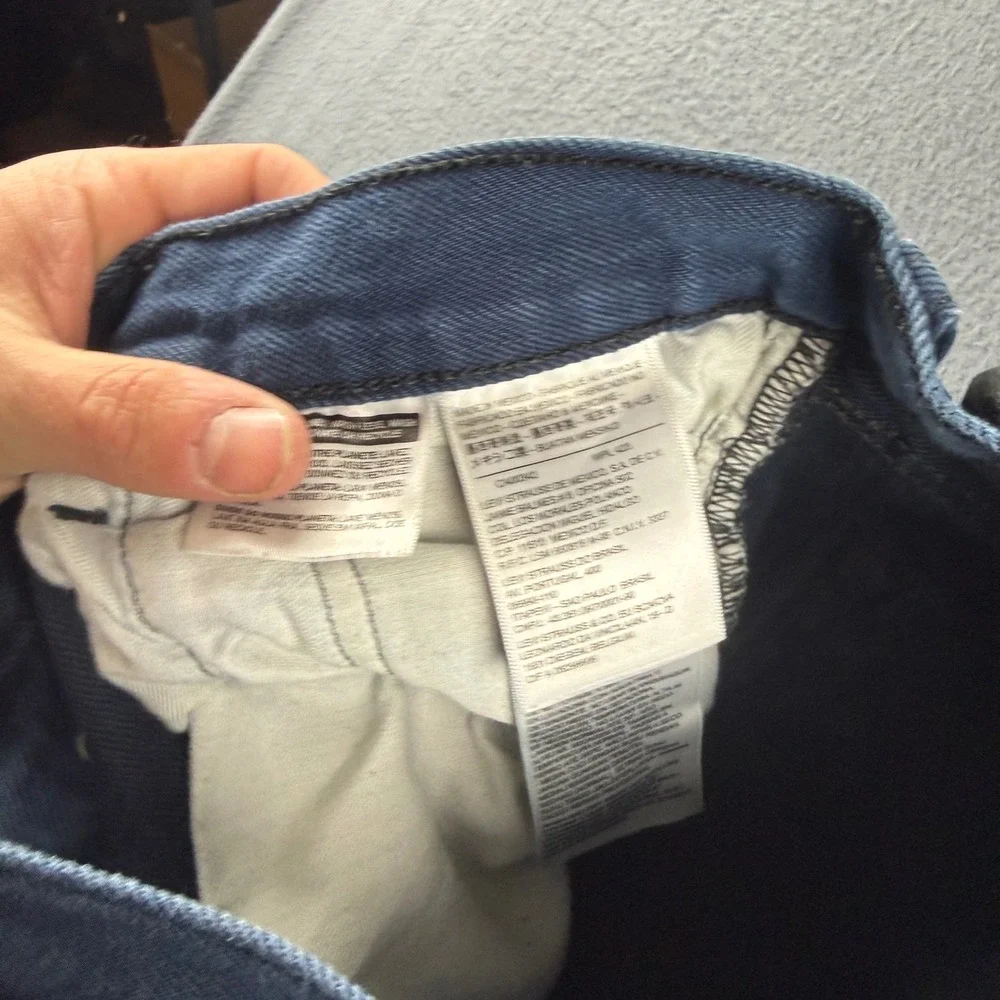 Levis 501XX Jeans Men's 34x34 (Fits 32x32) Blue Button Fly Shrink To Fit Indigo